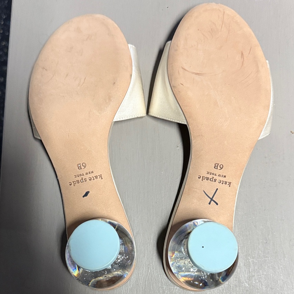 Kate Spade Gold Slide Sandals - Picture 6 of 6
